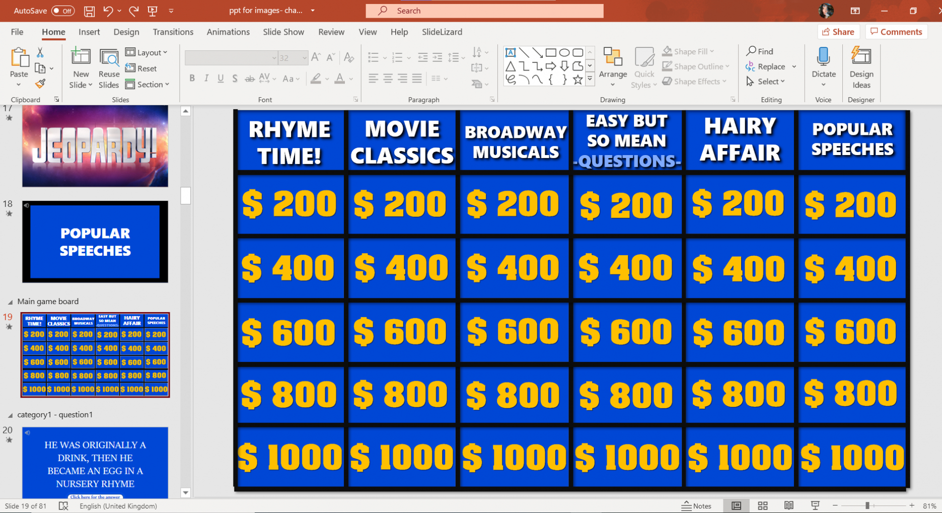 Jeopardy Powerpoint Template With Sound Creative Inspirational Template Examples