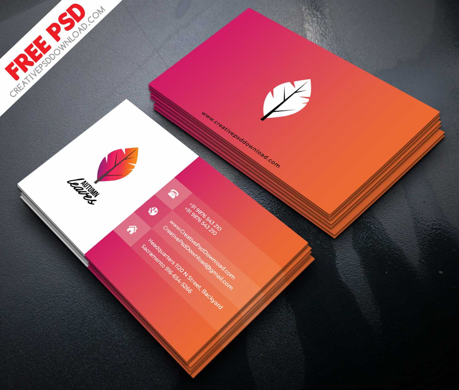 Visiting Card Psd Template Free Download - Creative Inspirational ...