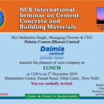 16Th Ncb International Seminar On Cement, Concrete And With Seminar Invitation Card Template