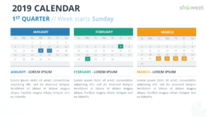 2019 Calendar Powerpoint Templates intended for Microsoft Powerpoint Calendar Template