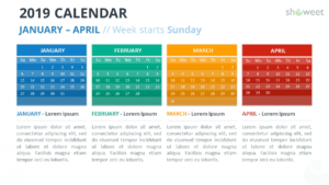2019 Calendar Powerpoint Templates with regard to Microsoft Powerpoint Calendar Template
