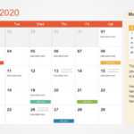 2020 Calendar Powerpoint Template With Microsoft Powerpoint Calendar Template