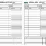33 Printable Baseball Lineup Templates [Free Download] ᐅ Pertaining To Softball Lineup Card Template