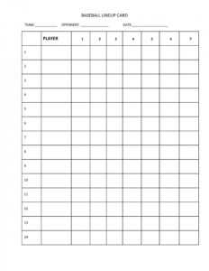 33 Printable Baseball Lineup Templates [Free Download] ᐅ throughout Softball Lineup Card Template