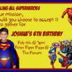 40Th Birthday Ideas: Superman Birthday Invitation Template Free Inside Superman Birthday Card Template