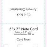 5" X 7" Note Card Template – U.s. Press Regarding Place Card Size Template