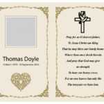 7 Best Printable Memorial Card Templates - Printablee intended for Remembrance Cards Template Free
