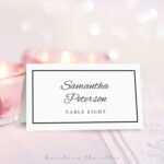 7 Free Wedding Place Card Templates Inside Place Card Setting Template
