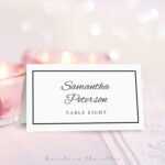 7 Free Wedding Place Card Templates pertaining to Table Reservation Card Template