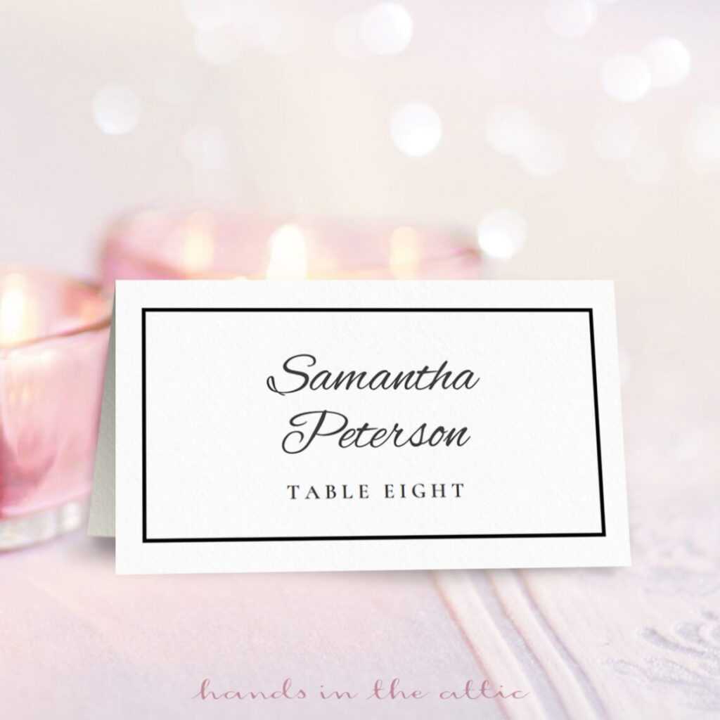 7 Free Wedding Place Card Templates with Table Name Cards Template Free