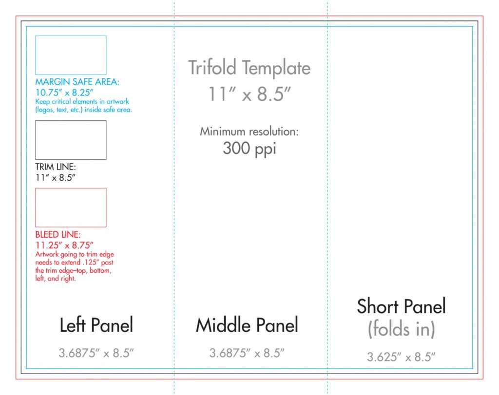 8.5&quot; X 11&quot; Tri Fold Brochure Template - U.s. Press pertaining to Three Fold Card Template