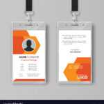 Abstract Orange Id Card Design Template Royalty Free Vector In Sample Of Id Card Template