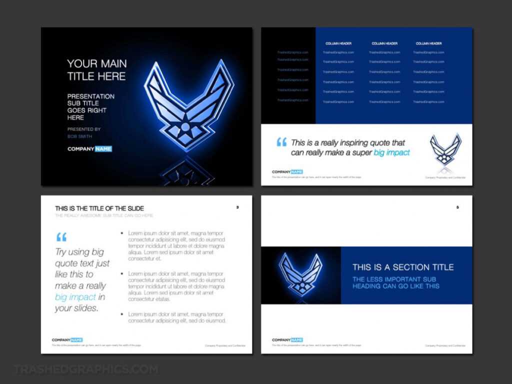 air-force-powerpoint-template-designs-trashedgraphics-intended-for