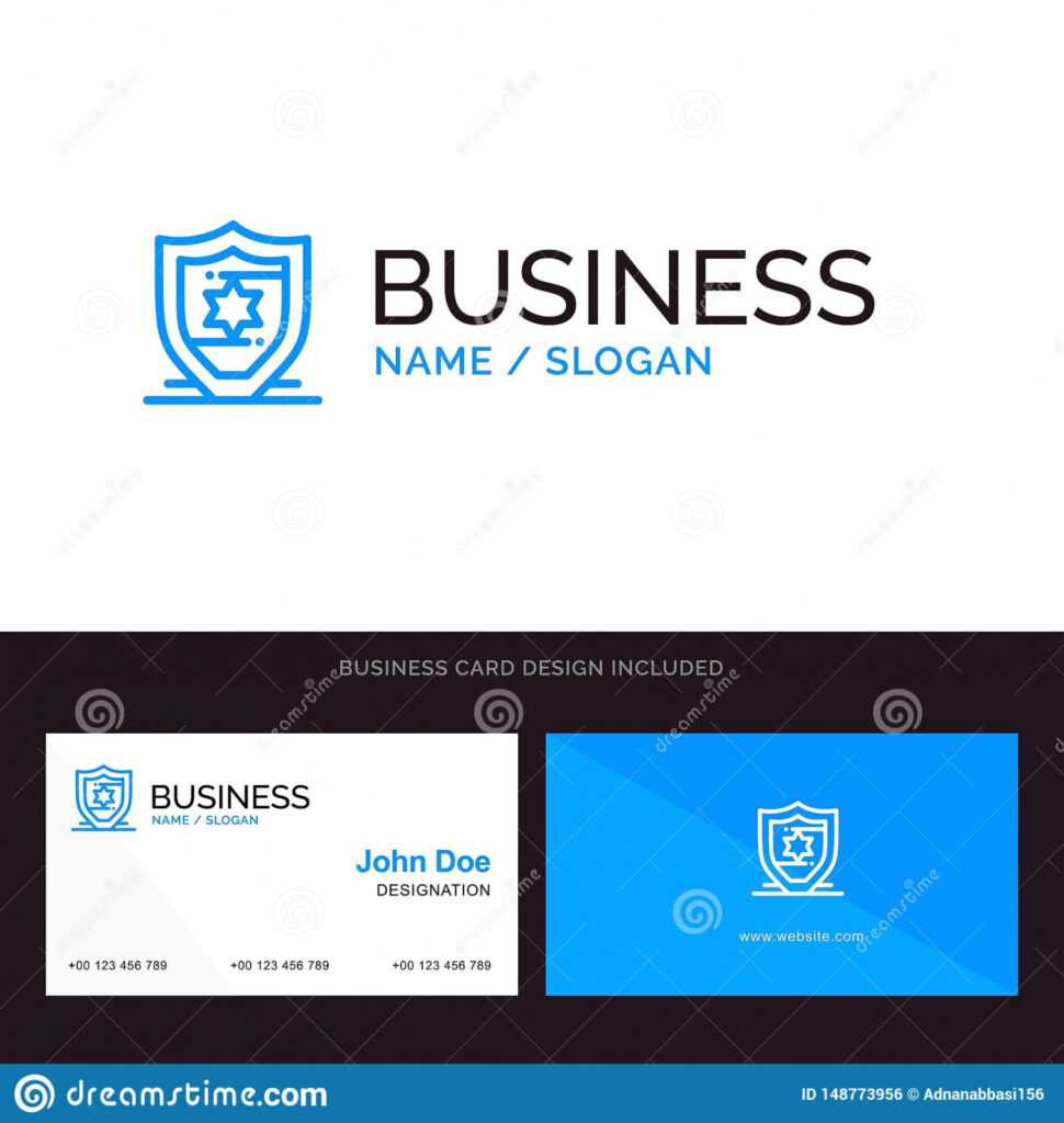 American, Protection, Shield Blue Business Logo And Business regarding Shield Id Card Template