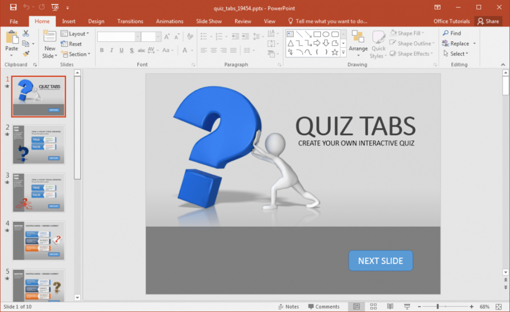 Animated Powerpoint Quiz Template For Conducting Quizzes within Powerpoint Quiz Template Free Download