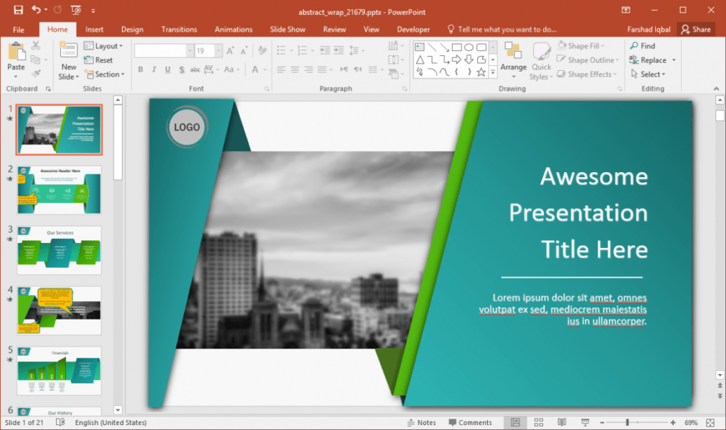 animated-wrapping-shapes-powerpoint-template-pertaining-to-powerpoint