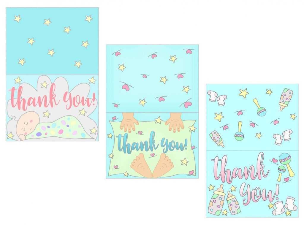 Baby Shower Thank You Cards Free Printable in Thank You Card Template For Baby Shower