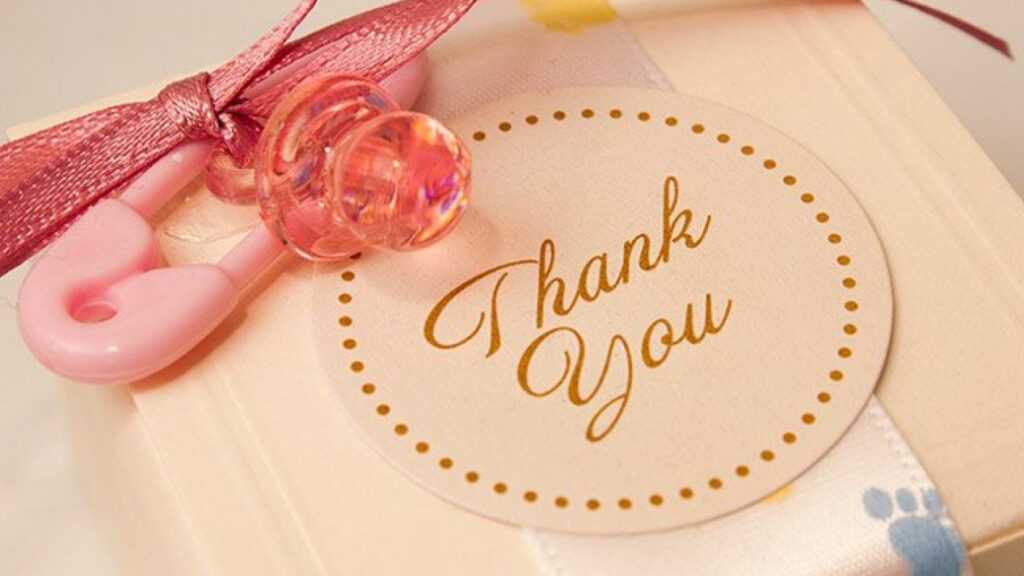 Baby Shower Thank You Wording Guide (With Examples!) within Template For Baby Shower Thank You