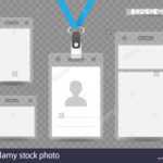 Badge Empty White Template With Shadow And Blue Lanyard On Throughout Shield Id Card Template