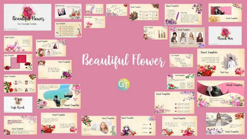 Beautiful Flower Free Powerpoint Template within Pretty Powerpoint ...