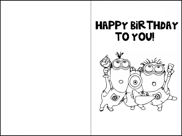 Best Printable Card – Printablee within Quarter Fold Birthday Card ...