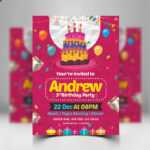 Birthday Invitation Card Design Free Psd – Psd Zone For Photoshop Birthday Card Template Free