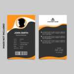 Black Orange Employee Id Card Template – Download Free For Work Id Card Template