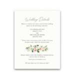 Blush Floral Wedding Detail Accommodation Cards Greenery Florals Throughout Wedding Hotel Information Card Template