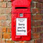 British Post Box With A Message That Reads Sorry You'Re Regarding Sorry You Re Leaving Card Template