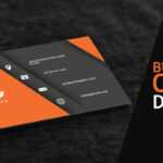 Business Card Design In Photoshop Cs6 | Back | Orange | Gray Regarding Photoshop Cs6 Business Card Template