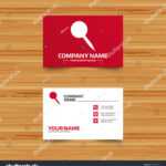 Business Card Template Pushpin Sign Icon Stock Vector With Regard To Push Card Template