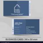 Business Card Template Real Estate Agency Design Vector Image Pertaining To Real Estate Agent Business Card Template