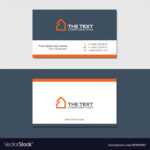 Business Cards Template For Real Estate Agency Vector Image In Real Estate Agent Business Card Template