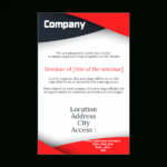 Card Invitation Meeting Seminar Blue Red Free Template (Card Within Seminar Invitation Card Template