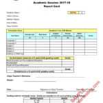 Cbse Report Card Sample Of Class 9Th & 10Th | New Format 2017 18 Inside Result Card Template