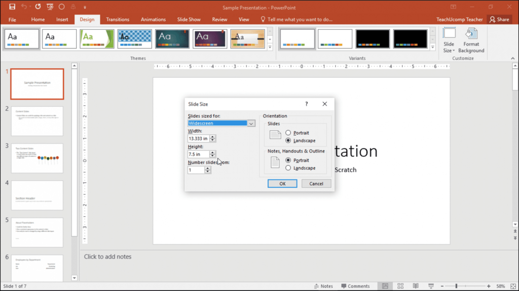 Change The Size Of Slides In Powerpoint Instructions For How To Edit 