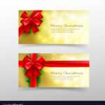 Christmas Card Template For Invitation And Gift Vector Image Inside Present Card Template