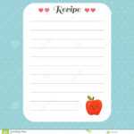 Cookbook Template Page. Recipe Card Template. For Restaurant Within Restaurant Recipe Card Template
