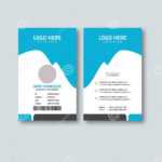 Corporate Id Card Template Design Stock Illustration Within Portrait Id Card Template