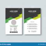 Corporate Vertical Office Id Card Design Stock Photo – Image Throughout Portrait Id Card Template