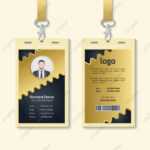 Creative Gold And Black Id Card Design Template Template With Pvc Id Card Template