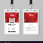 Creative Id Card Template With Abstract Red Vector Image Intended For Sample Job Cards Templates