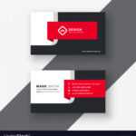 Creative Red Professional Business Card Template Vector Image With Professional Name Card Template