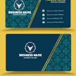 Dark Green Business Card Template Psd Royalty Free Vector Within Psd Visiting Card Templates