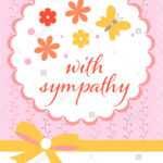 Design Template For Cute Sympathy Card . Template For Throughout Sympathy Card Template