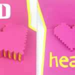 Diy 3D Heart Pop Up Card Tutorial Easy. Greeting Gift Card Love Design  Ideas For Boyfriend Pertaining To Pixel Heart Pop Up Card Template