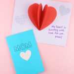 Diy Pop Up Heart Mother'S Day Card | Fun365 Regarding Pop Out Heart Card Template