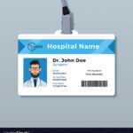 Doctor Id Card Template Medical Identity Badge Vector Image Pertaining To Pvc Card Template