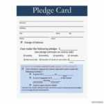 Donation Pledge Card Template ~ Addictionary Intended For Pledge Card Template For Church