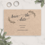 Download Printable Vintage Rustic Wedding Save The Date Card Pdf Within Save The Date Cards Templates